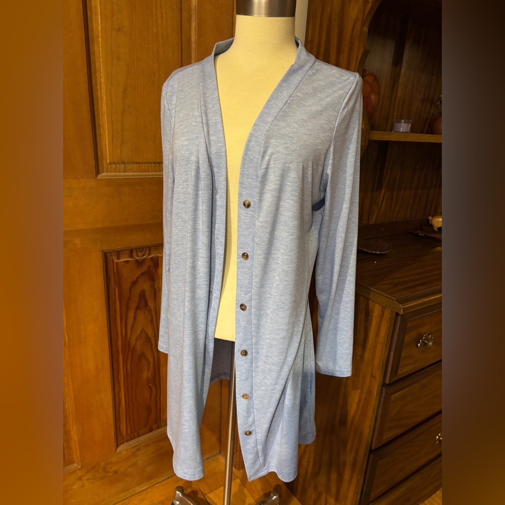 Light Blue Button-Up Cardigan S